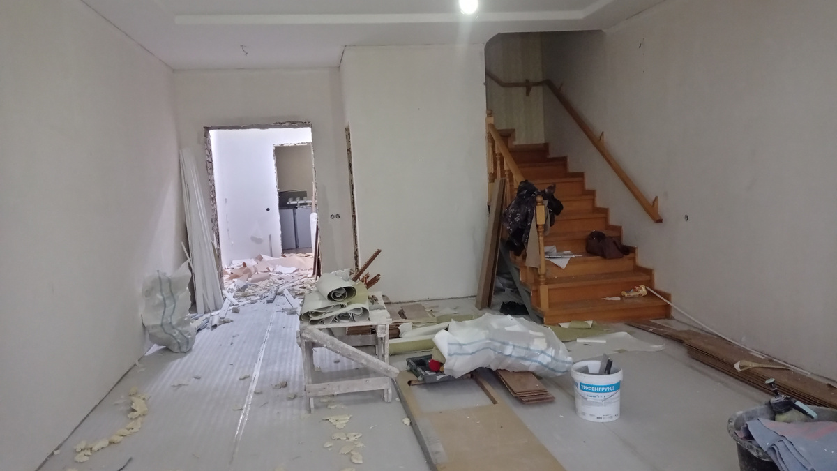 В самом начале демонтажа