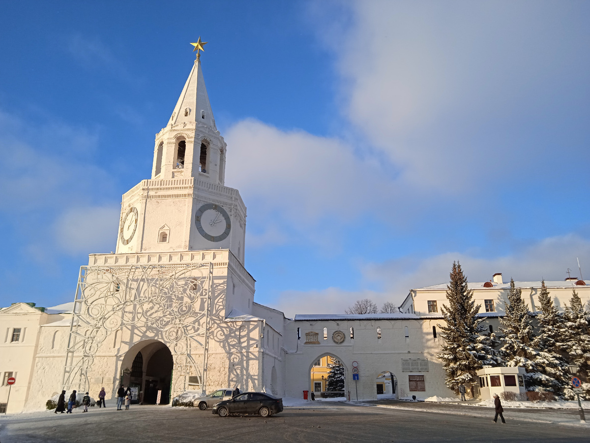 Спасская башня кремля. Фото автора, январь 2022г.