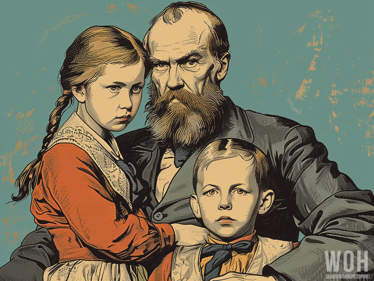 Вольное изображение Достоевского с детьми / © WOH