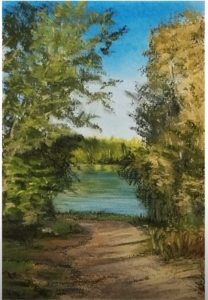 Спор лета с осенью. Художник Марина Сатина 