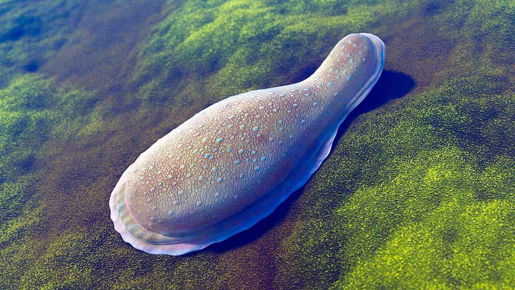 Некоторые из странных созданий пережили потепление. Это, например, явный предок моллюсков.