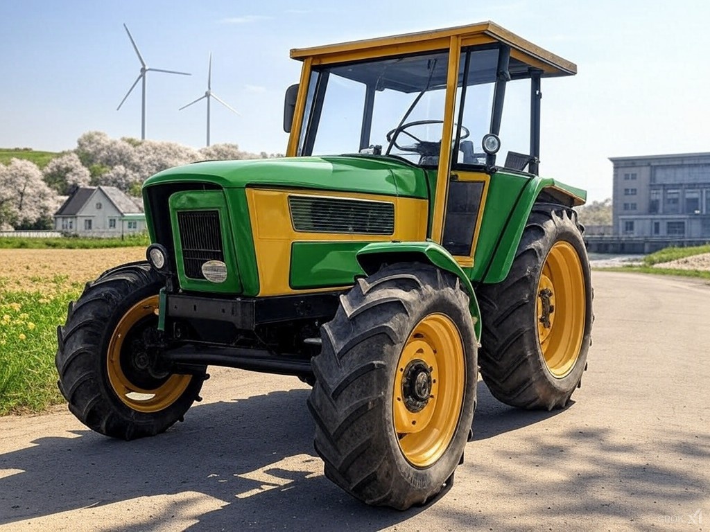 Поставить электро, покрасить - вот вам и прекрасный трактор будущего из старого хлама