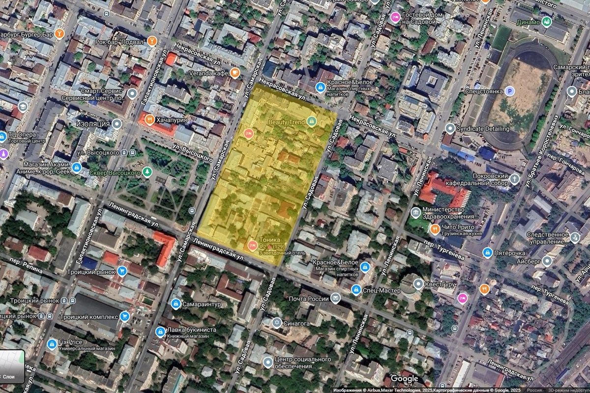 Квартал №53 на карте современной Самары