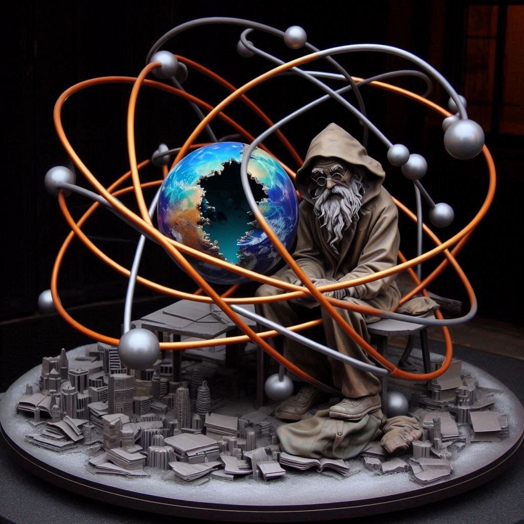 Модель атома Вселенной в мире бомжей и скоморохов