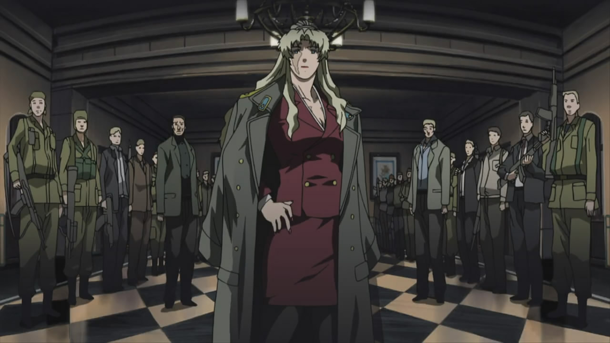 Кадр из аниме "Пираты черной лагуны"