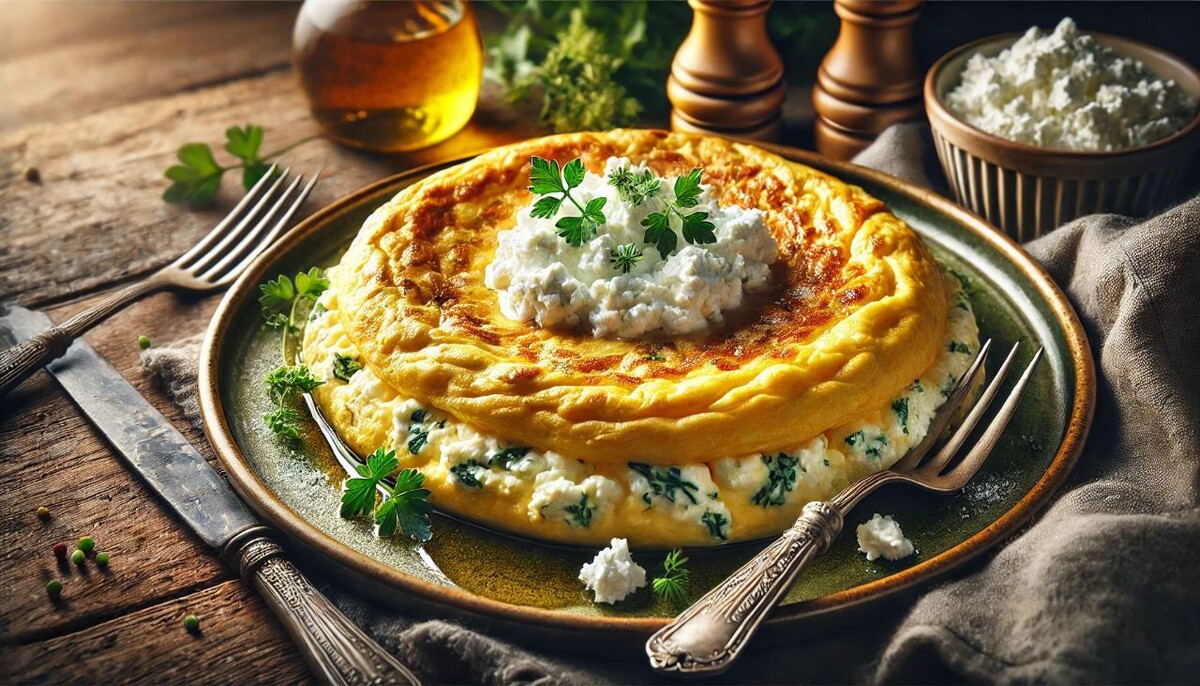 Когда хочешь белка, но не готов страдать. Омлет с творогом — быстро, сытно и без компромиссов.