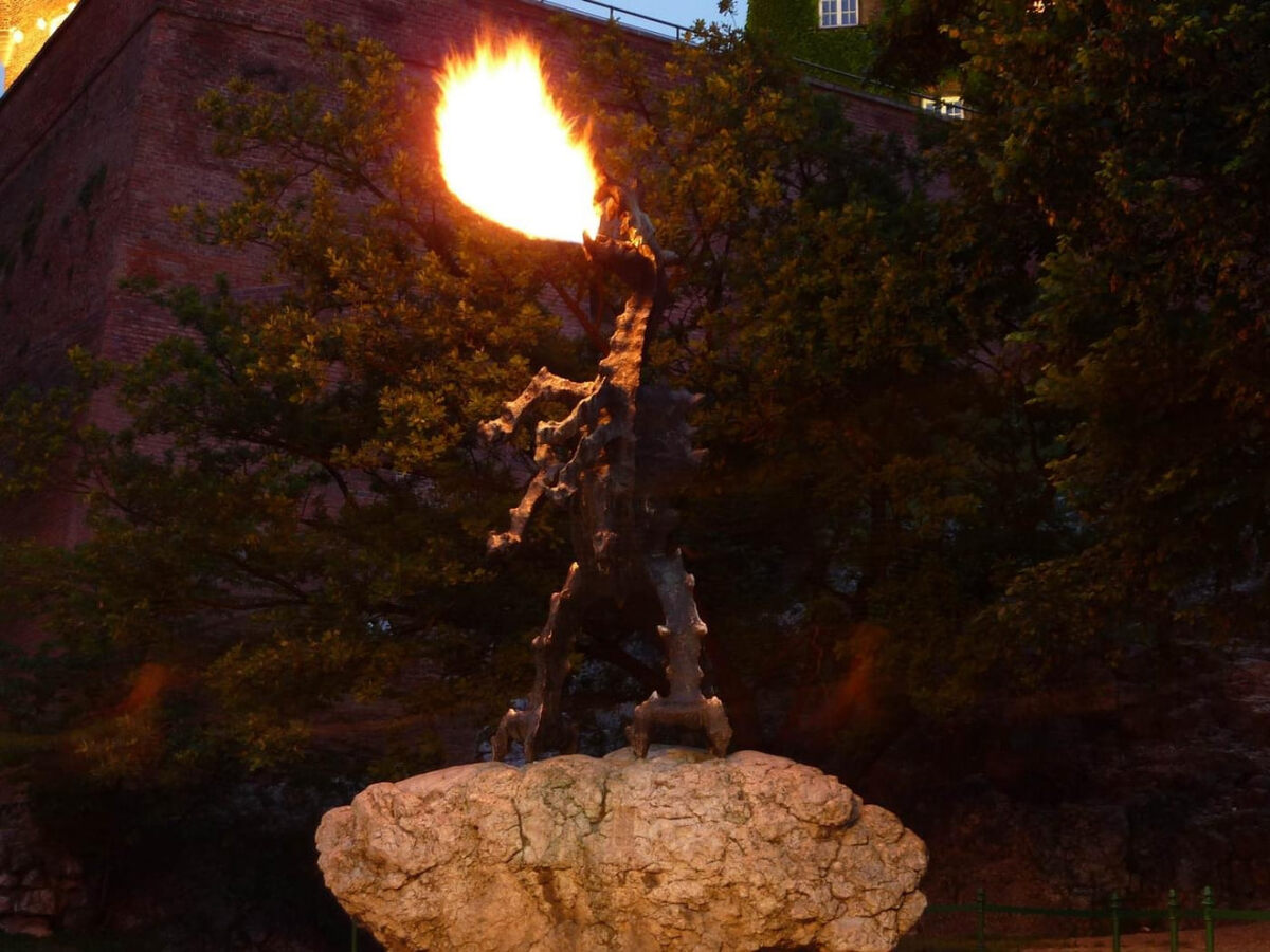 Особенно эффектоно фаер-шоу выглядело в вечернее и ночьное время