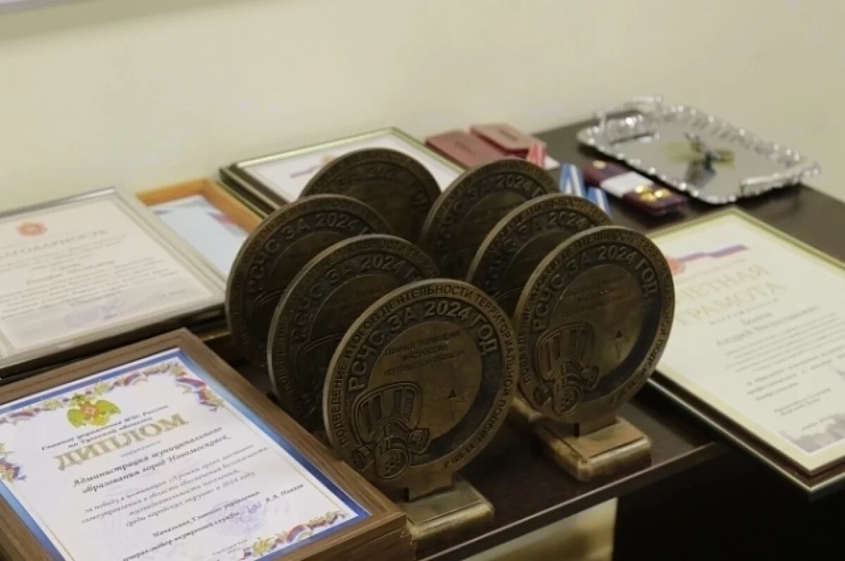    В Туле наградили сотрудников МЧС России