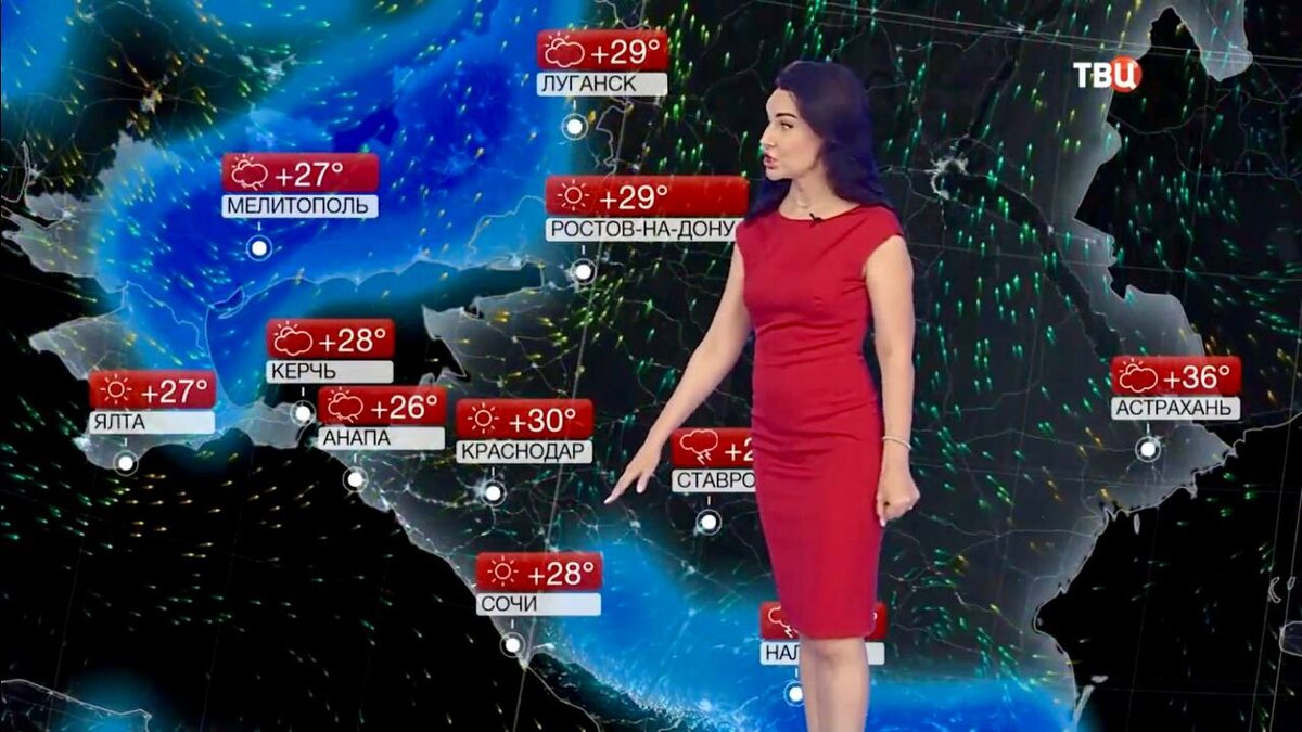 На фото: ведущая прогноза погоды на канале ТВЦ Наталия Зотова