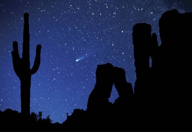 Возвращение кометы Галлея в 1986 г. (на фото) было самым плохим за всю историю наблюдений знаменитой странницы длиной более 2 тыс. лет. Автор снимка: F. Zullo