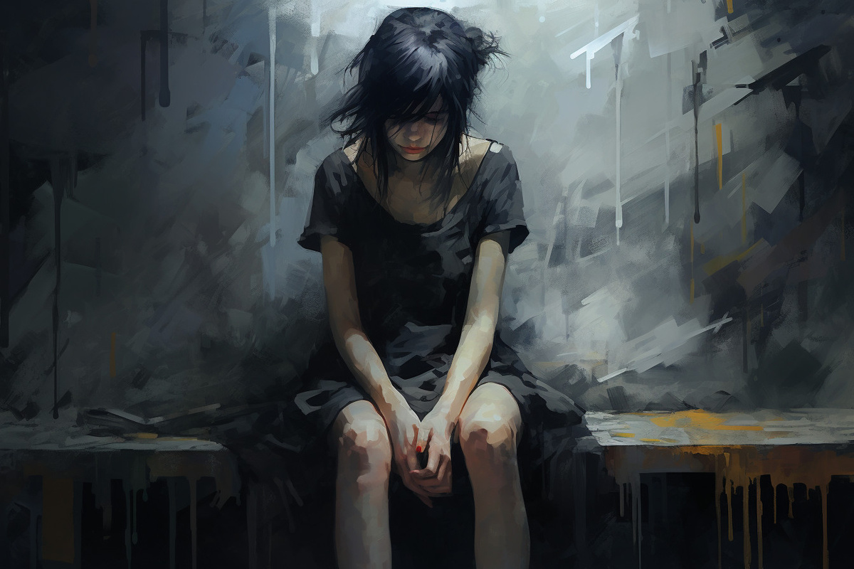 Сидение сгорбившись.