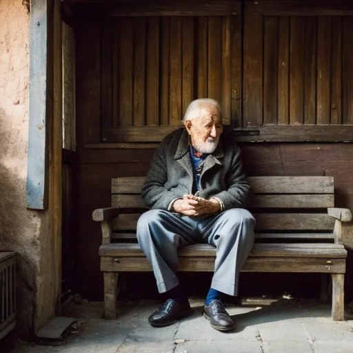 пожилой житель деревни