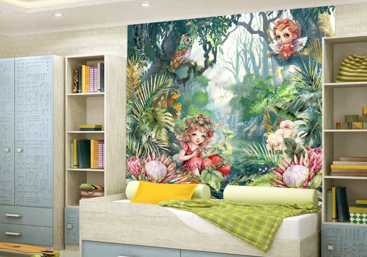 фотообои девочкам. Фотообои Принцесса Ягодка и Купидон