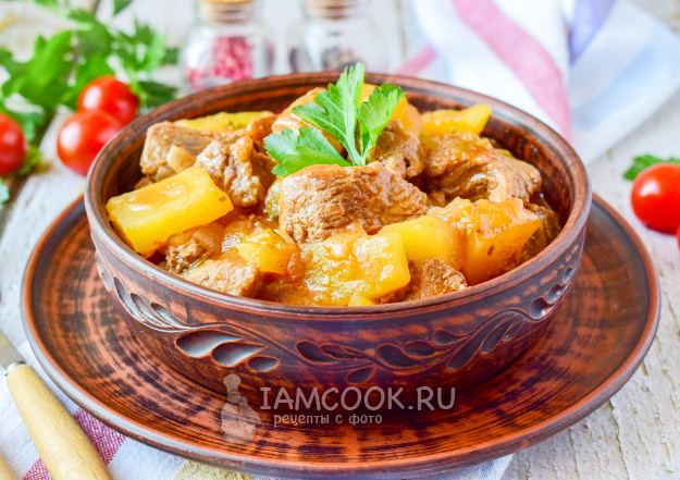 Душевное блюдо на каждый день: нежное, сочное мясо с овощами и вкусным соусом