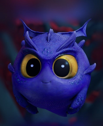 Он снаружи маленький а когда превращается то он большой.