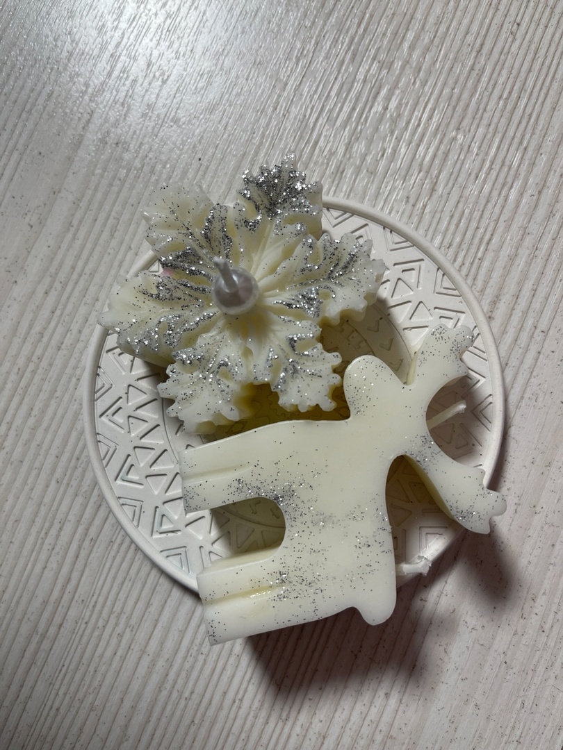 свеча "Снежинка" и "Олень"