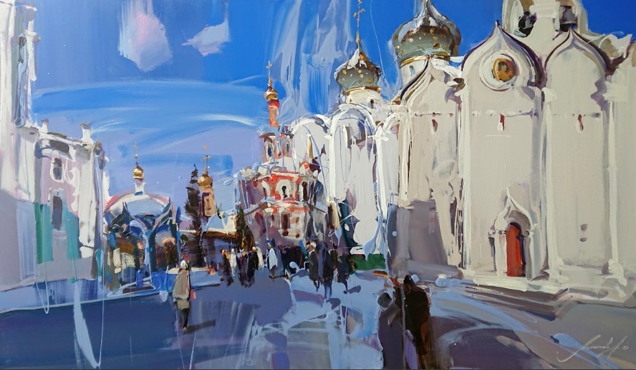 Литосова. Сочельник. 2023. Масло, холст. 70х120 см.