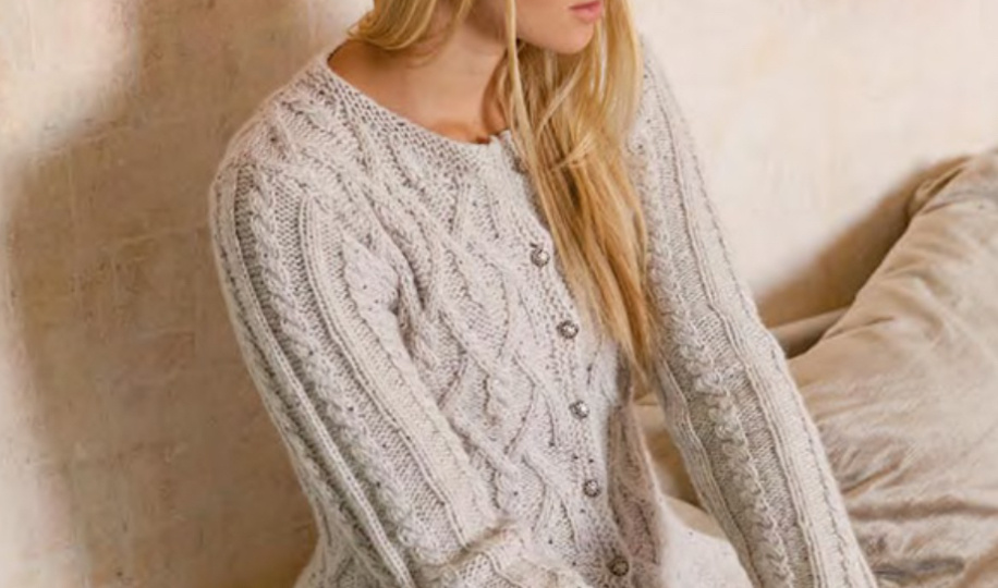 Вязаные кардиганы на весну. Схемы узоров.