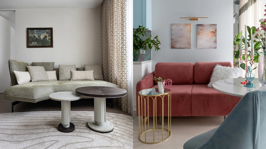 Слева проект Надежды Федотовой. Справа проект Александры Келлер