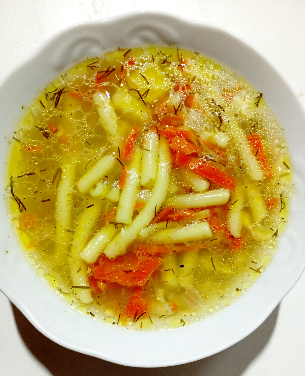 Супчик дня с макаронами 