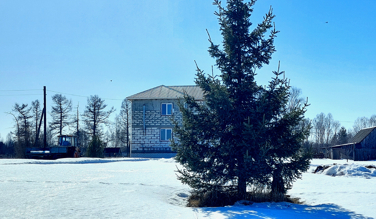 Белый ослепляющий снег в марте