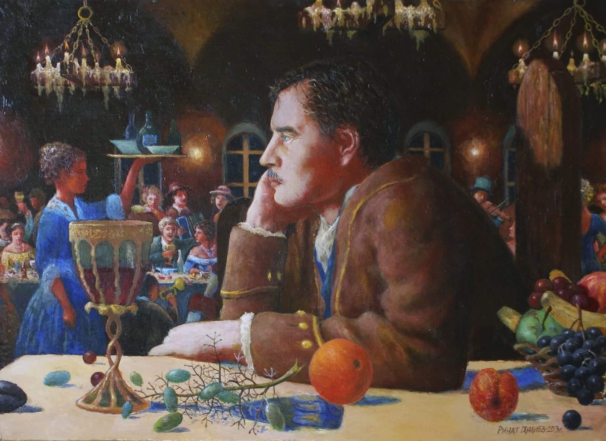 © Ринат Гаялиев. Посторонний. Автопортрет. Холст, масло. 60 x 83см. 2013 г.