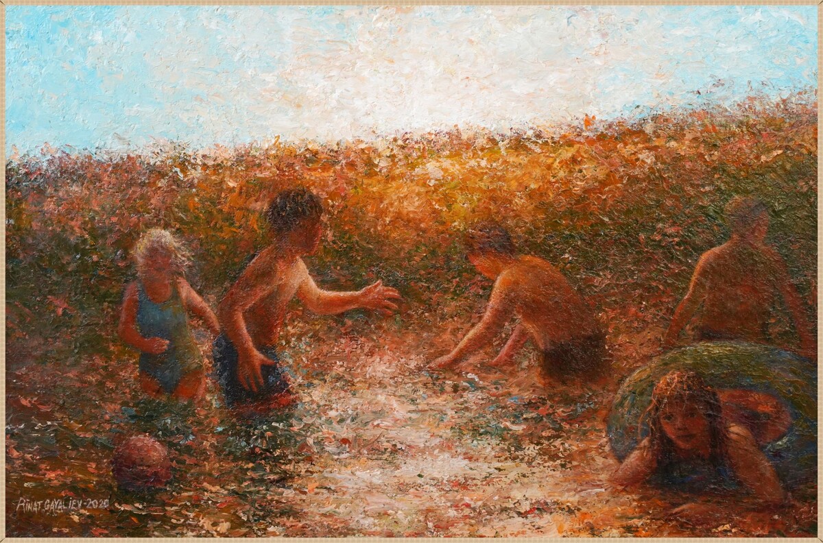 © Ринат Гаялиев. Ожидание волны. Холст, масло. 30 х 45 см. 2020г. 