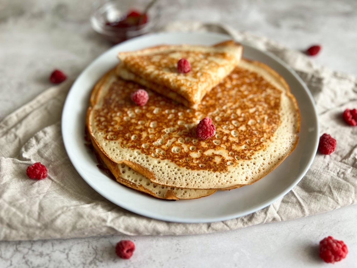 Дрожжевые блины - Сладкий Персик