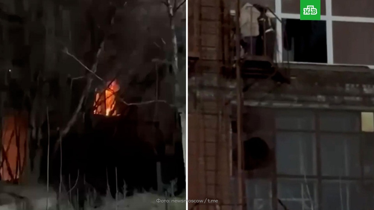    Пожар в здании бывшего электрозавода в Москве: люди просят помощи из окон