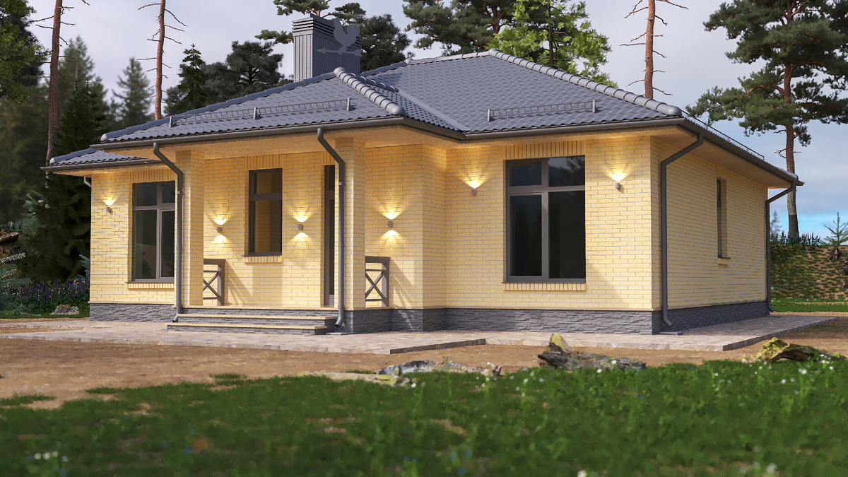 Визуализация в жёлтом кирпиче самого лавного фаворита