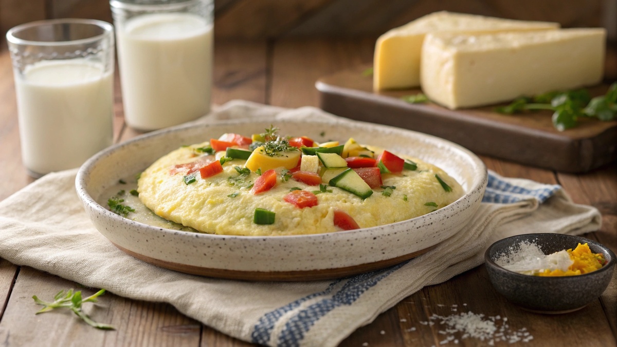 Паровой омлет с овощами