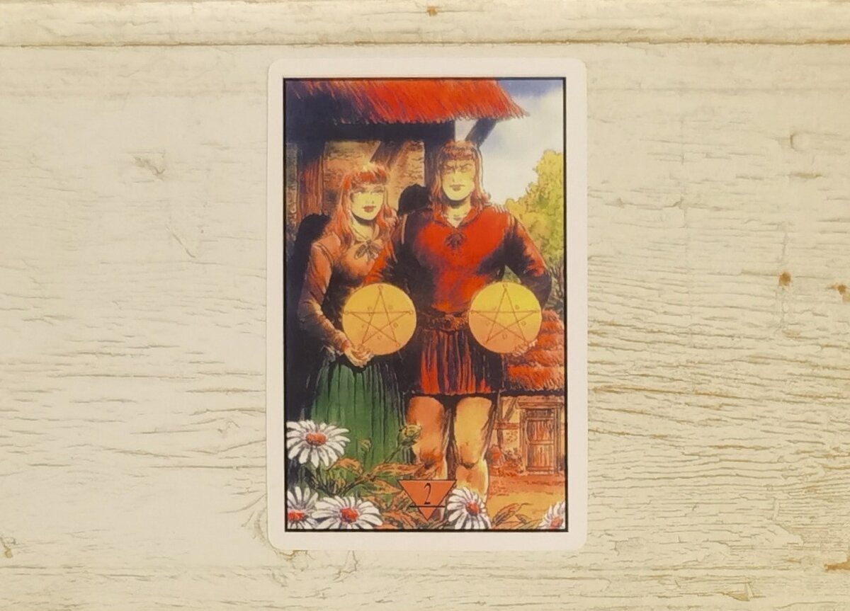 Аркан "2 Пентаклей". "Таро Зеркало судьбы".