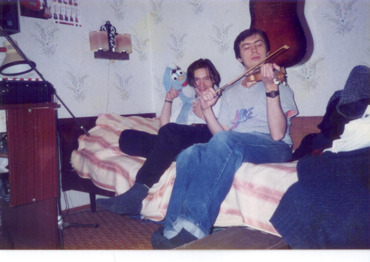 Иштван и Бруно в перерыве записи