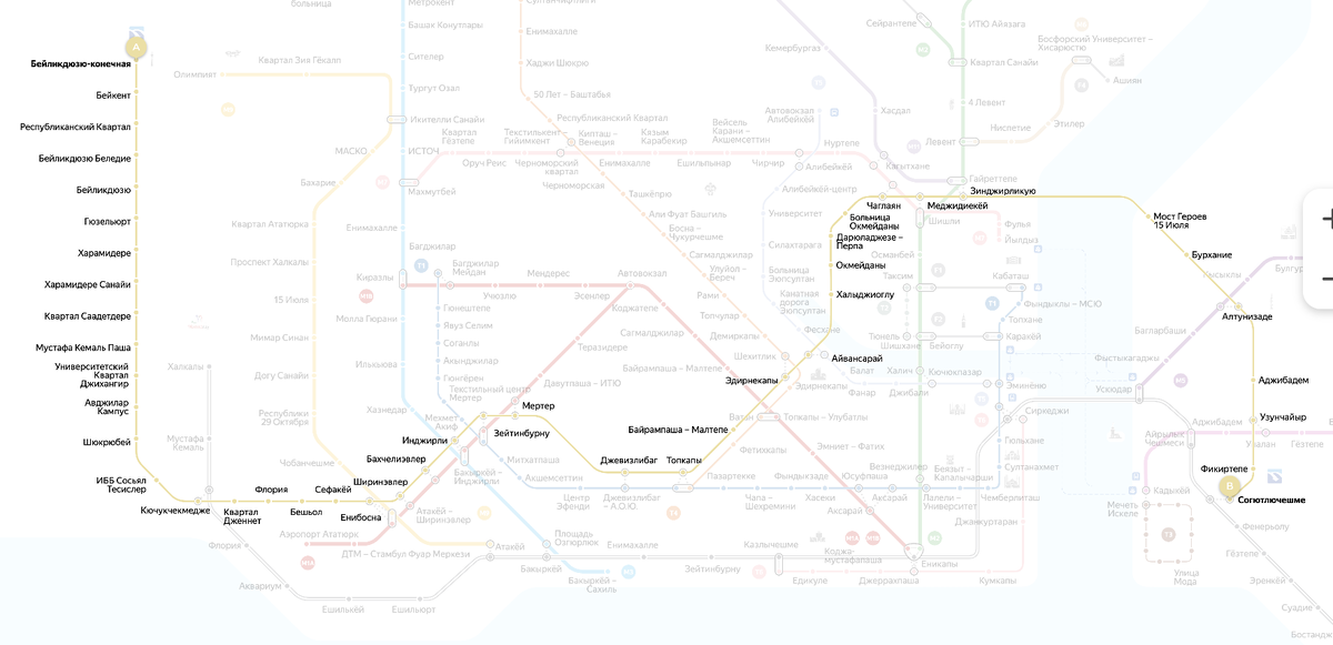 Метробусная ветка в Стамбуле.