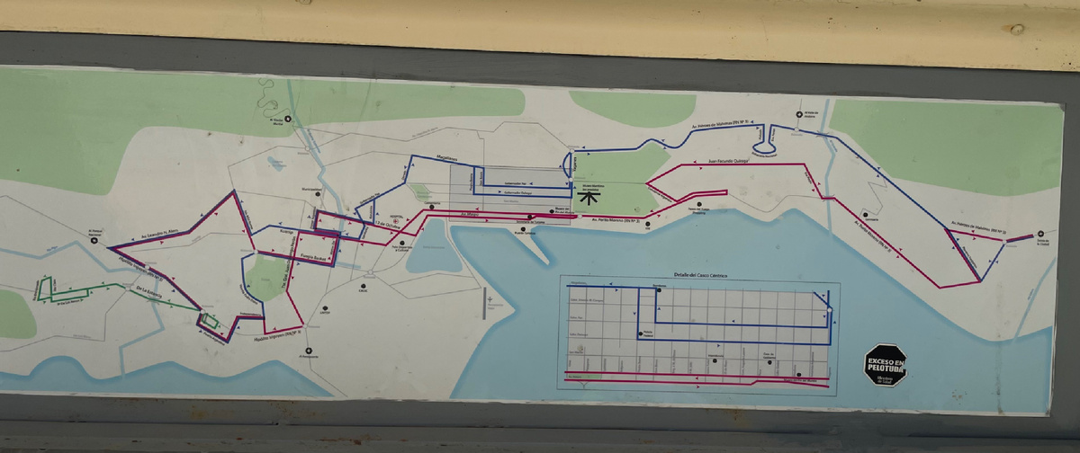 Маршруты автобусов по Ушуайе