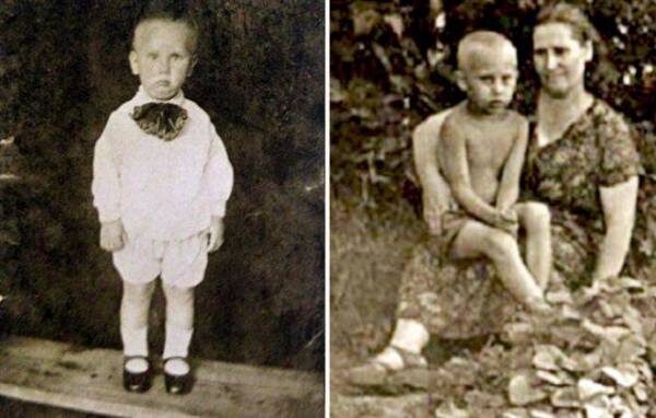 Владимир Путин с матерью