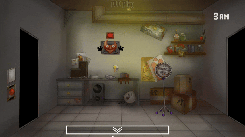 Скример Курасана. После скримера говорит: "Сейчас польётся шоколад".