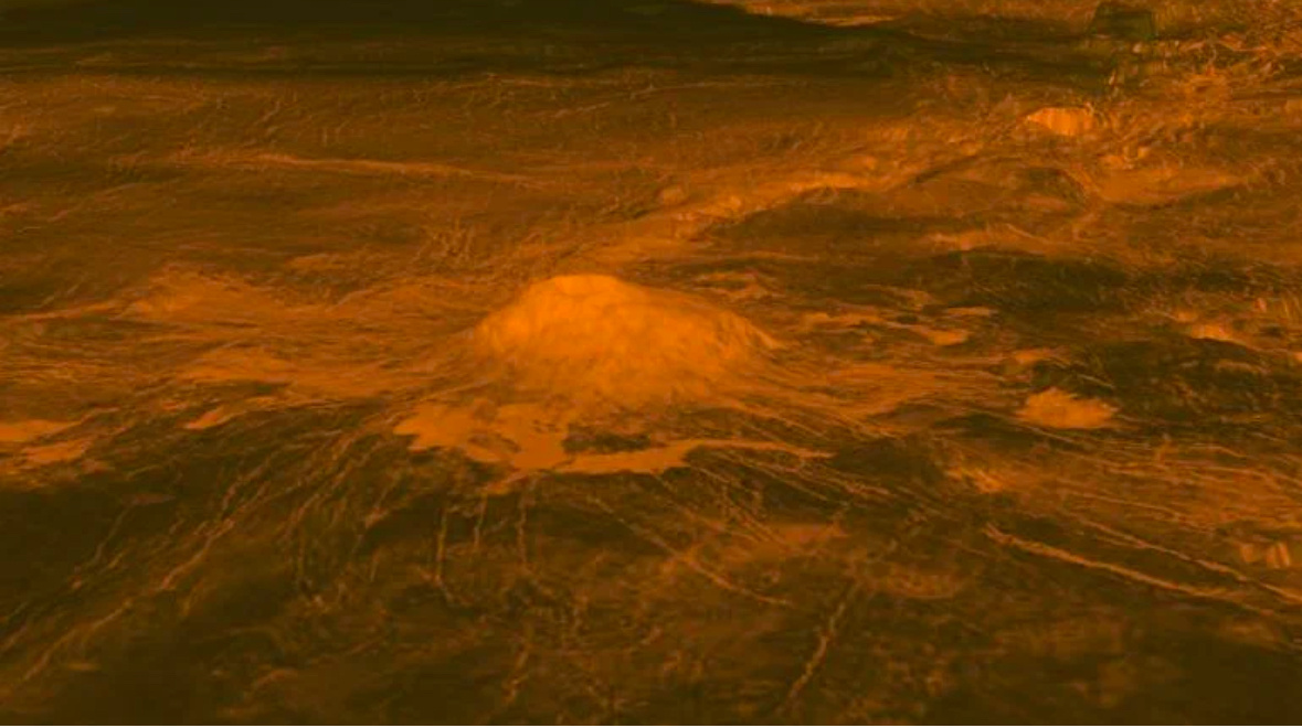 Поверхность Венеры, фотография представлена NASA 