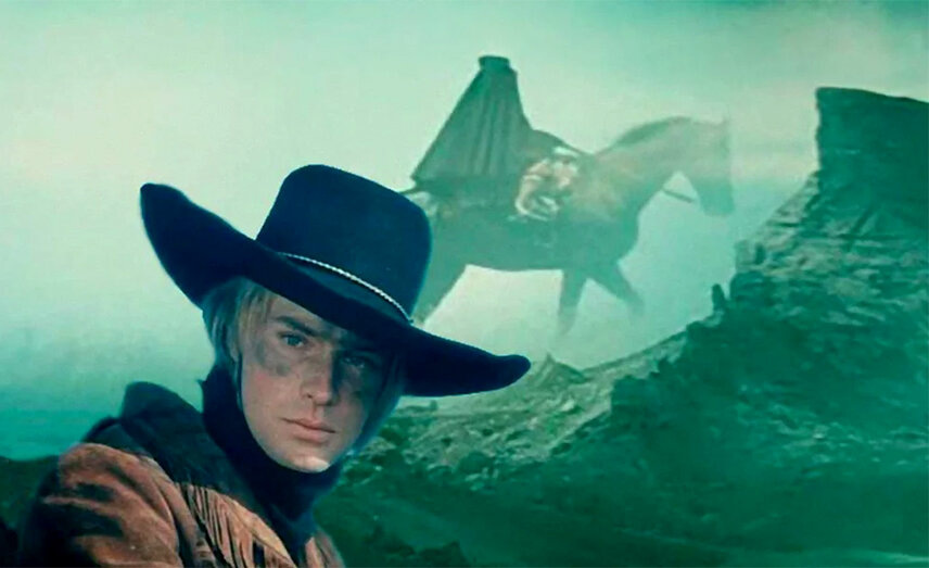 Олег Видов в роли Мориса-мустангера в фильме "Всадник без головы". Фото из открытых источников