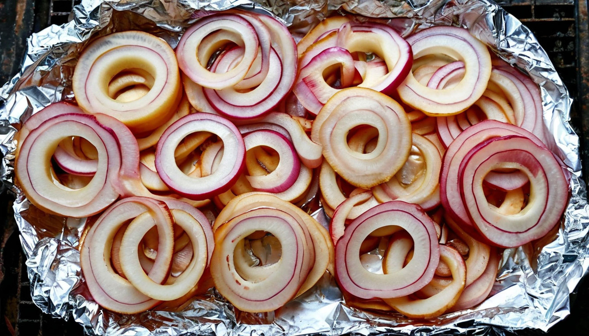 Подушка из лука на фольге