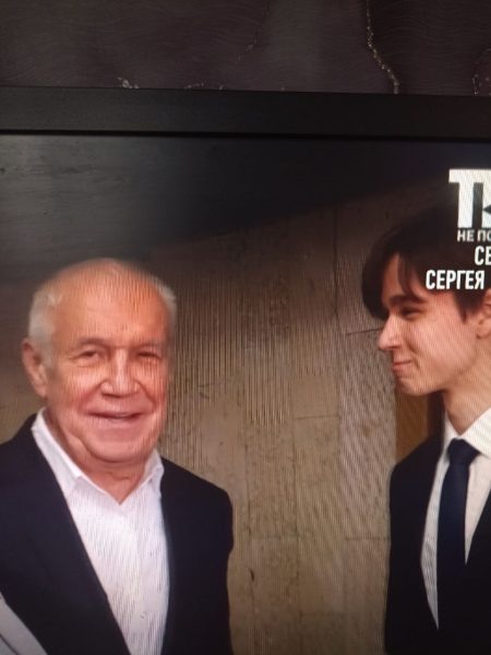    Сергей Гармаш с сыном, фото: скрин НТВ