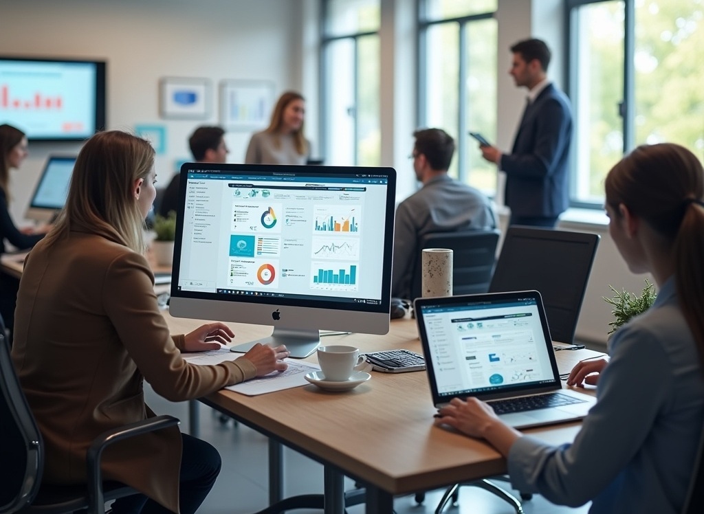 Офис работающий в CRM системе