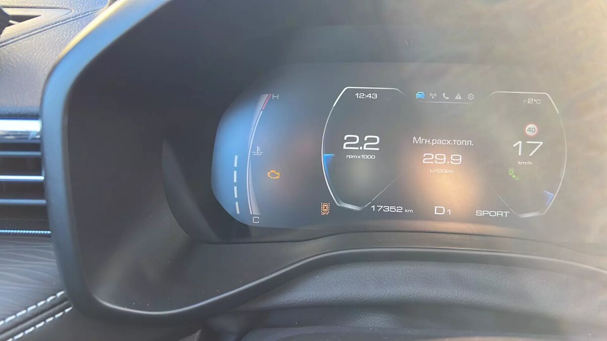 Значок слева означает проверку двигателя. Источник: 1MI