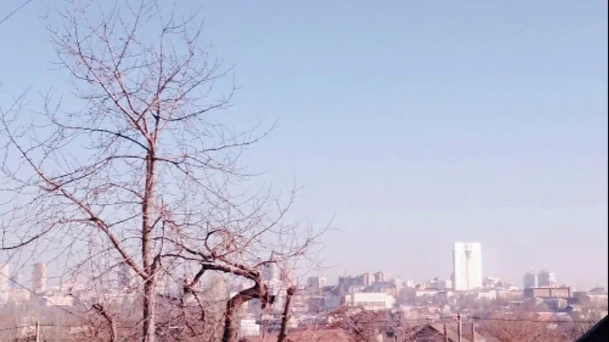 Вид на город с моей улицы.Фото автора.