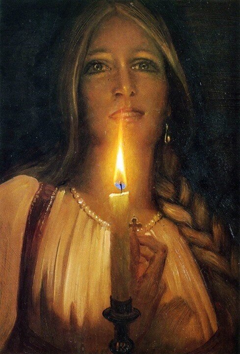 К.А. Васильев «Гадание», 1976 © Частная коллекция