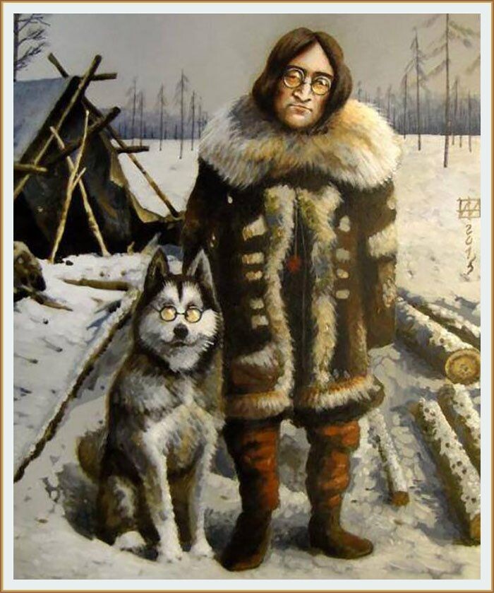 КАРТИНА ХУДОЖНИКА АНДРЕЯ ЮРЬЕВИЧА АНДРИАНОВА ПОД НАЗВАНИЕМ " ЛЕННОН С НАМИ! "