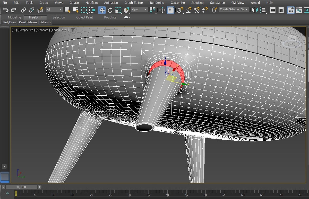 Кресло-бублик в процессе