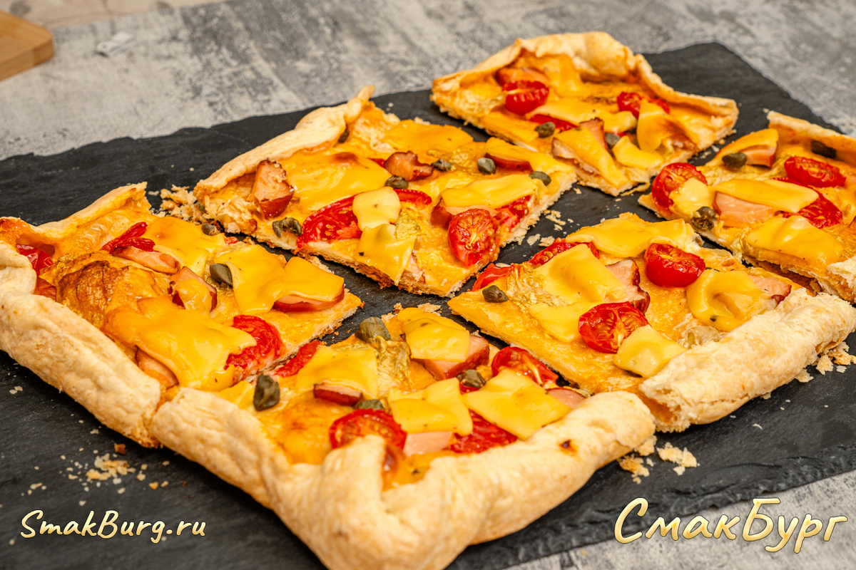 Домашняя пицца "Цезарь" в оригинальном формате. Попробуйте и вам понравится!  