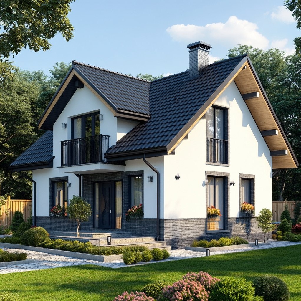 Дом с мансардой