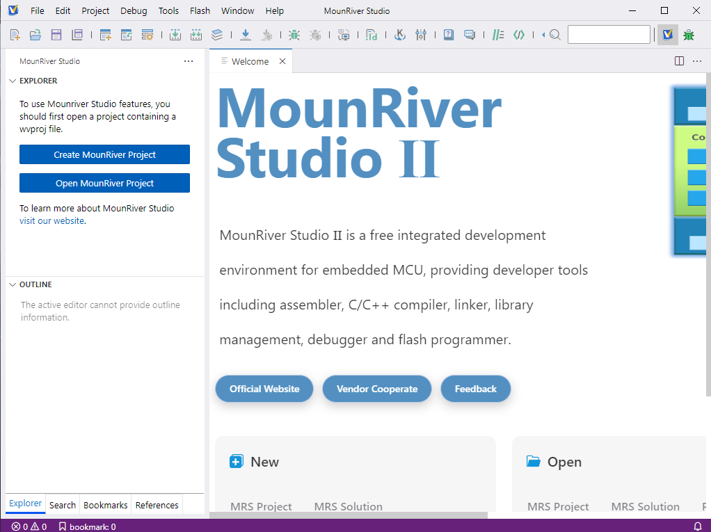 Окно приветствия.